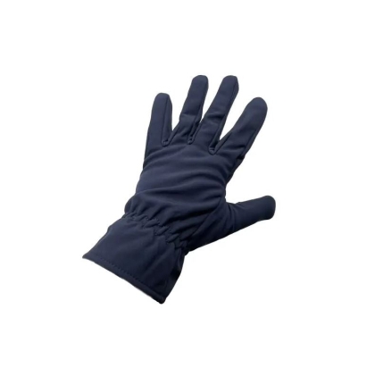 Dark navy blue softshell gloves with black plam reinforcement