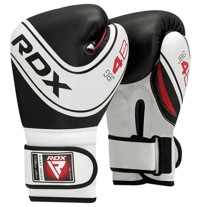 RDX 4B Robo 4oz Black Leather X Boxing Gloves