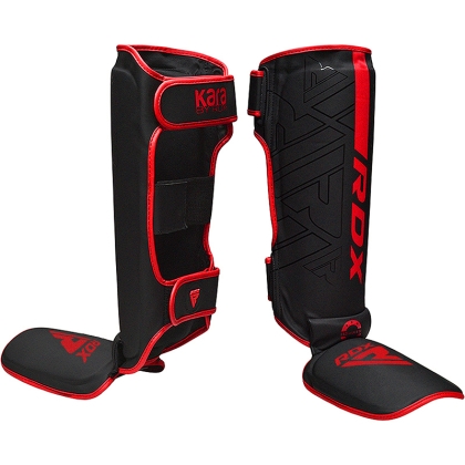 RDX F6 KARA MMA Shin Instep Guards-Red-XL