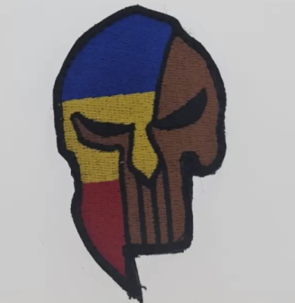 EMBROIDERED BADGE SPARTAN SKULL JUSTICE PUNISHER