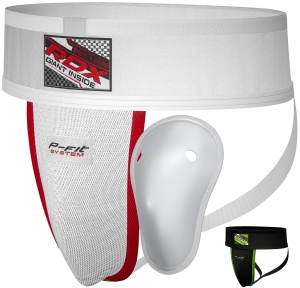 RDX H1 Medium White Nylon Groin Guard & Gel Cup