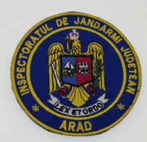 EMBROIDERED SCAI EMBLEM OF THE ARAD COUNTY GENDARMI INSPECTORATE