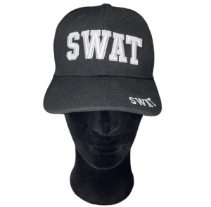 FULL BLACK SWAT AND TRI COLOR CAP - MP1